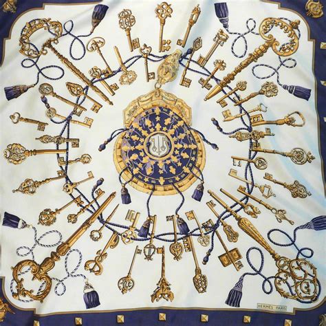 hermes key scarf from the 1970's logo authentic|hermes scarf real.